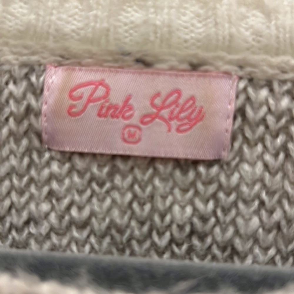 Pink Lily color block animal print sweater. Size M. Slightly oversized. - Picture 6 of 8